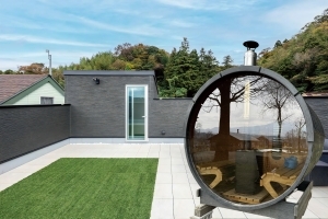 屋上庭園にサウナを置くのはいかがでしょうか？