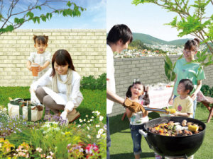 休日にはBBQやガーデニングを楽しめます！